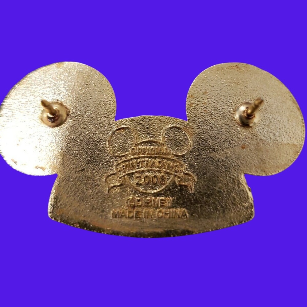 Disney Tinker Bell Mickey Ear Hat Pin 2008 Official Pin Trading Flower Enamel - Picture 2 of 2